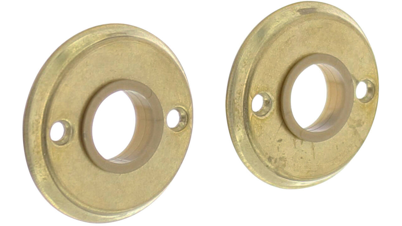 Rozetten ø50x5mm messing getrommeld