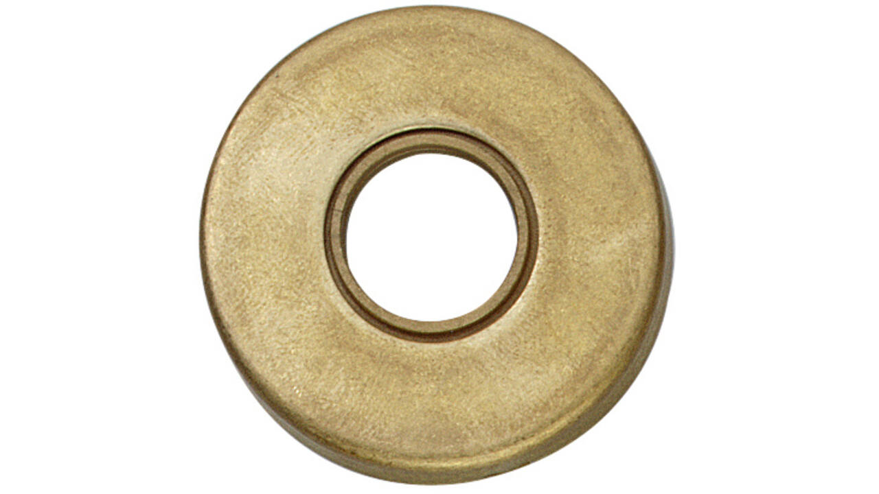 Rozetten verdekt ø49x7mm messing getrommeld