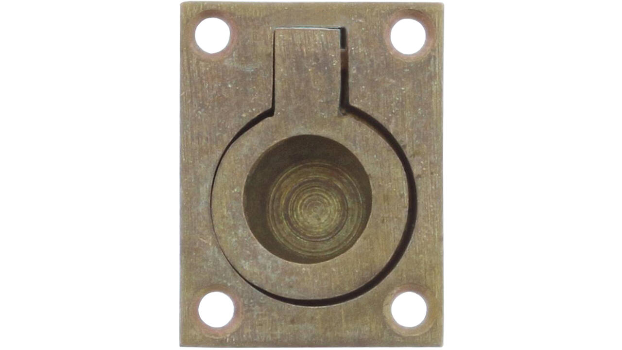 Luikring recht 41x31mm messing getrommeld