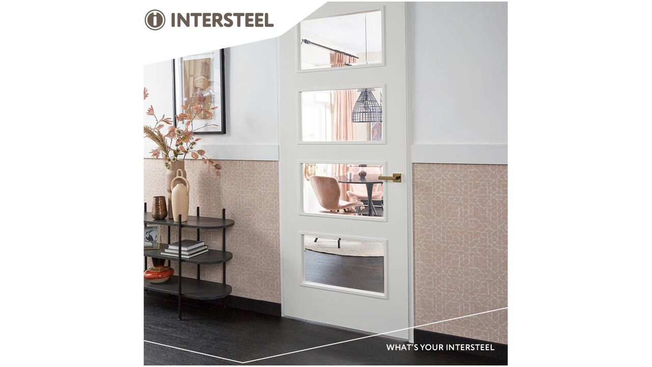 Deurkruk Hera op rozet verdekt 55x55x10mm met nokken PVD messingkleur