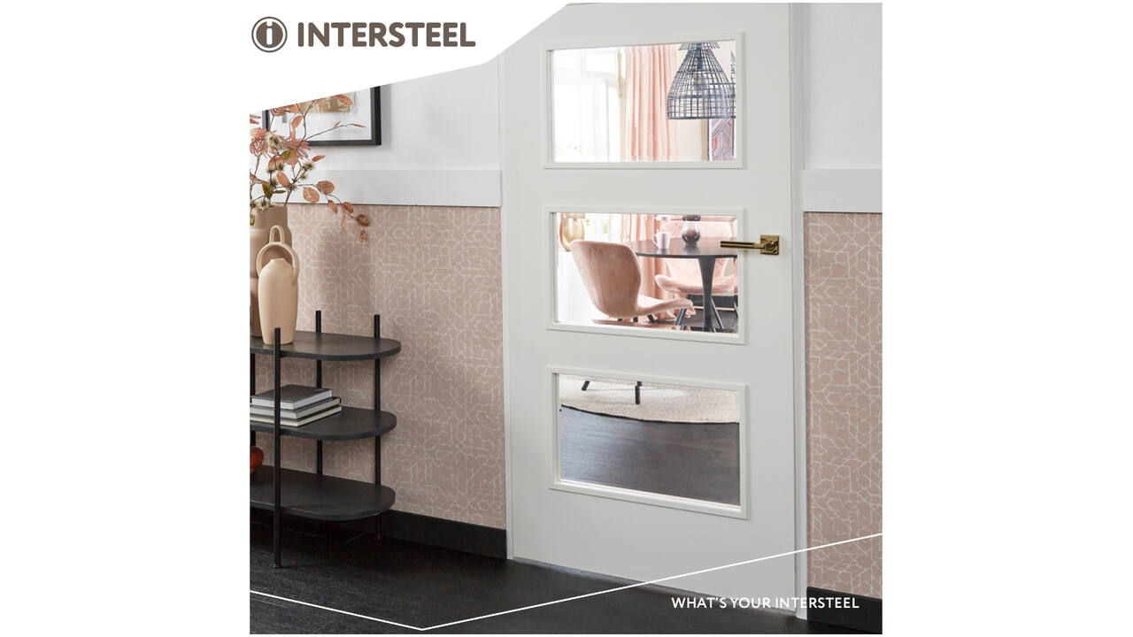 Deurkruk Baustil op rozet verdekt 55x55x10mm met nokken PVD messingkleur