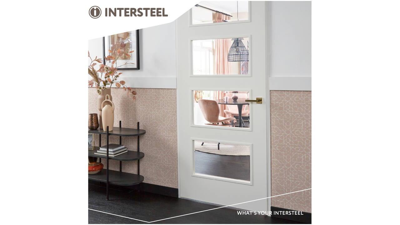 Deurkruk Bastian op rozet verdekt 55x55x10mm met nokken PVD messingkleur