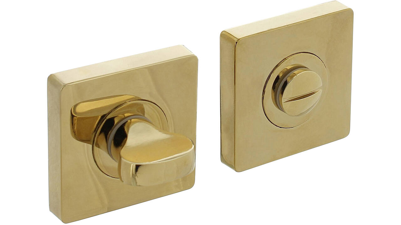 WC-sluiting verdekt 55x55x10mm met nokken en stift 7x7mm PVD messingkleur