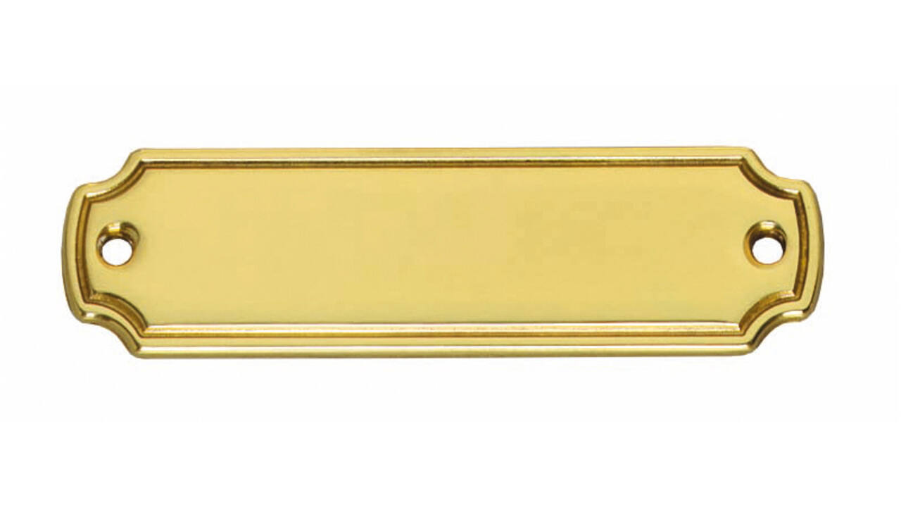 Naamplaat 250001 messing gelakt