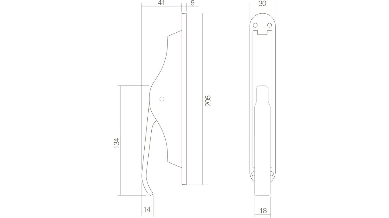 Pomp-espagnolet messing gelakt