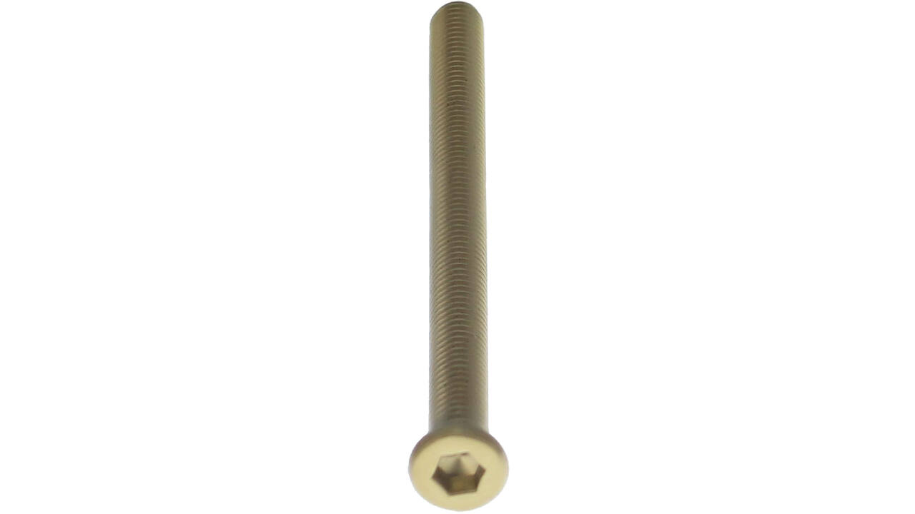 Bout 6-kant M6x84mm tbv SKG3 rozetten voor deurdikte 71-73mm PVD messingkleur