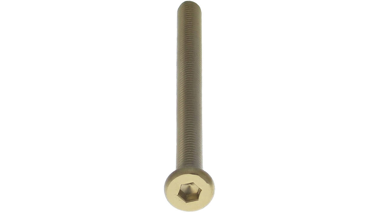 Bout 6-kant M6x80mm tbv SKG3 schilden voor deurdikte 65-69mm PVD messingkleur