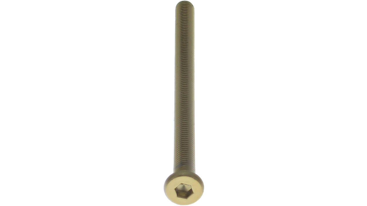 Bout 6-kant M6x100mm tbv SKG3 schilden voor deurdikte 85-89mm PVD messingkleur