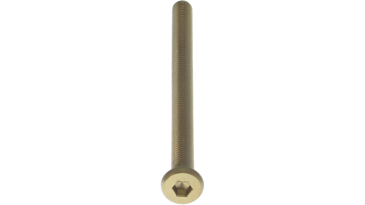 Bout 6-kant M6x90mm tbv SKG3 schilden voor deurdikte 75-79mm PVD messingkleur