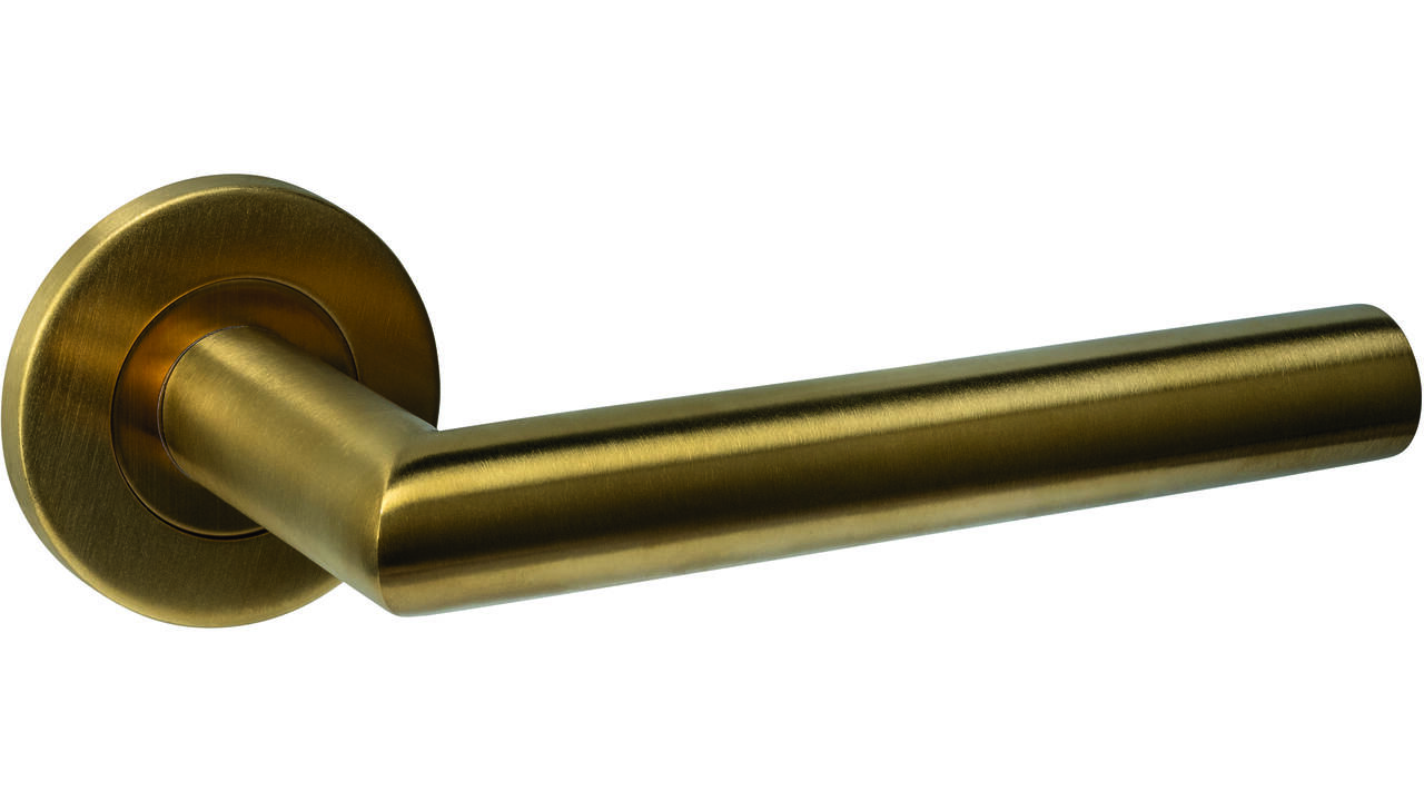 Gatdeel rechts Q 01 op rozet verdekt ø52x6mm PVD messing mat