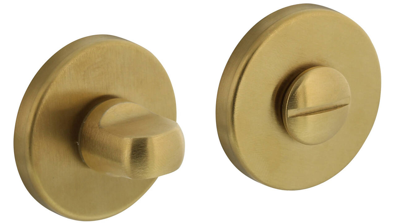 WC-sluiting verdekt ø51x5mm met nokken en stift 8x8mm PVD messing mat