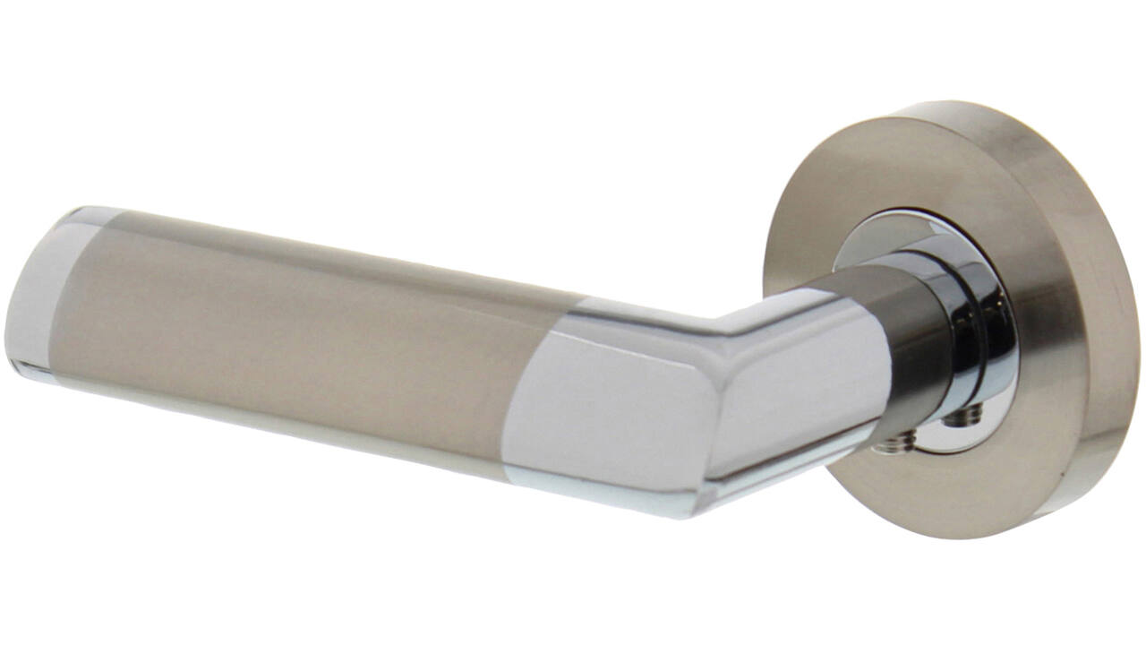 Gatdeel links Nicol op rozet verdekt ø52x10mm met nokken chroom/nikkel mat