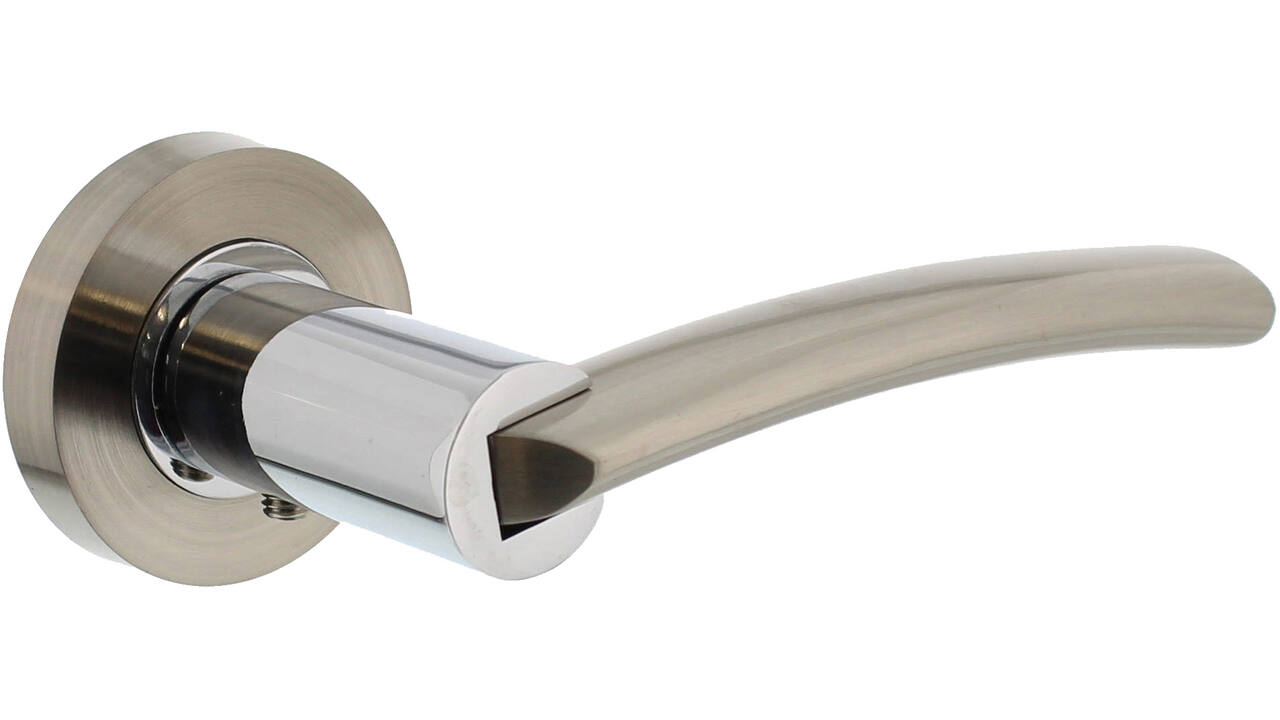 Gatdeel rechts Sylvia op rozet verdekt ø52x10mm met nokken chroom/nikkel mat