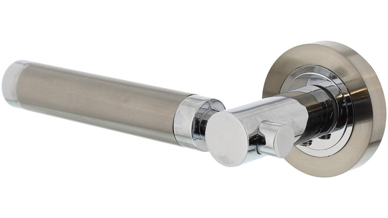 Gatdeel links Birgit op rozet verdekt ø52x10mm met nokken chroom/nikkel mat