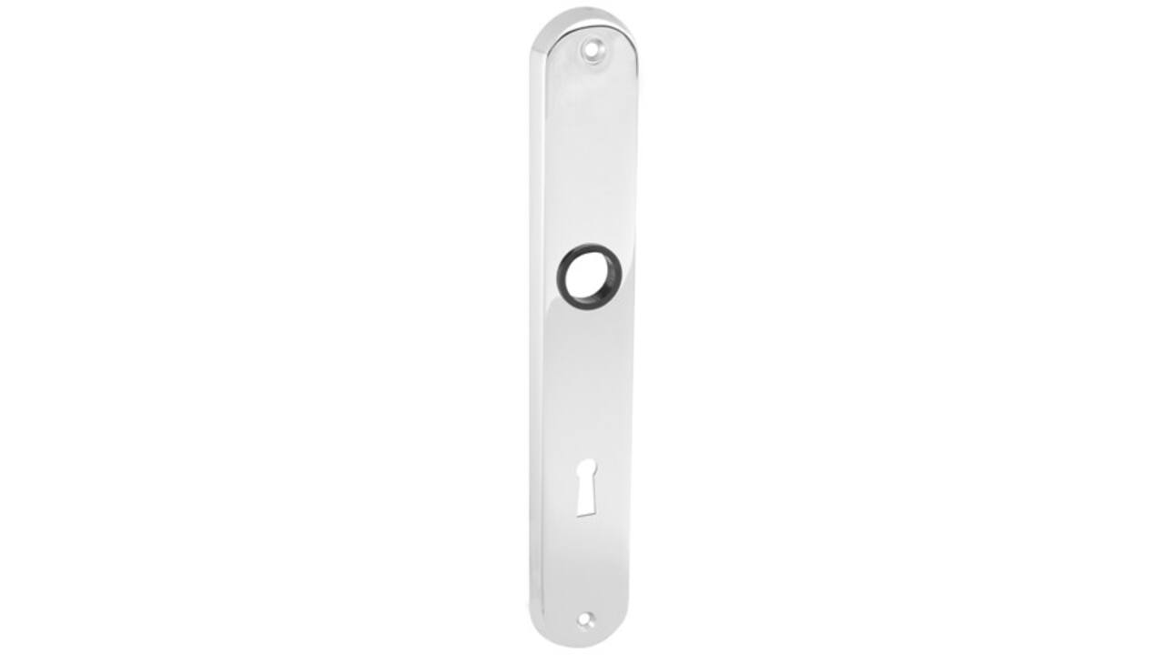 Schilden ovaal 236x37x9mm sleutelgat 72mm chroom