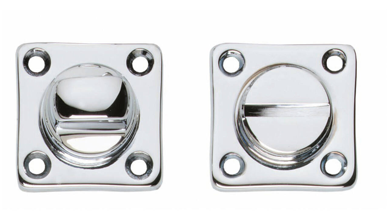 WC-sluiting 38x38x5mm met stift 8x8mm chroom