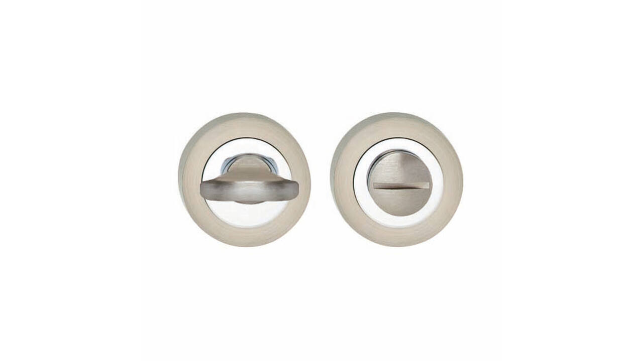 WC-sluiting verdekt ø52x10mm met nokken en stift 6x6mm chroom/nikkel mat