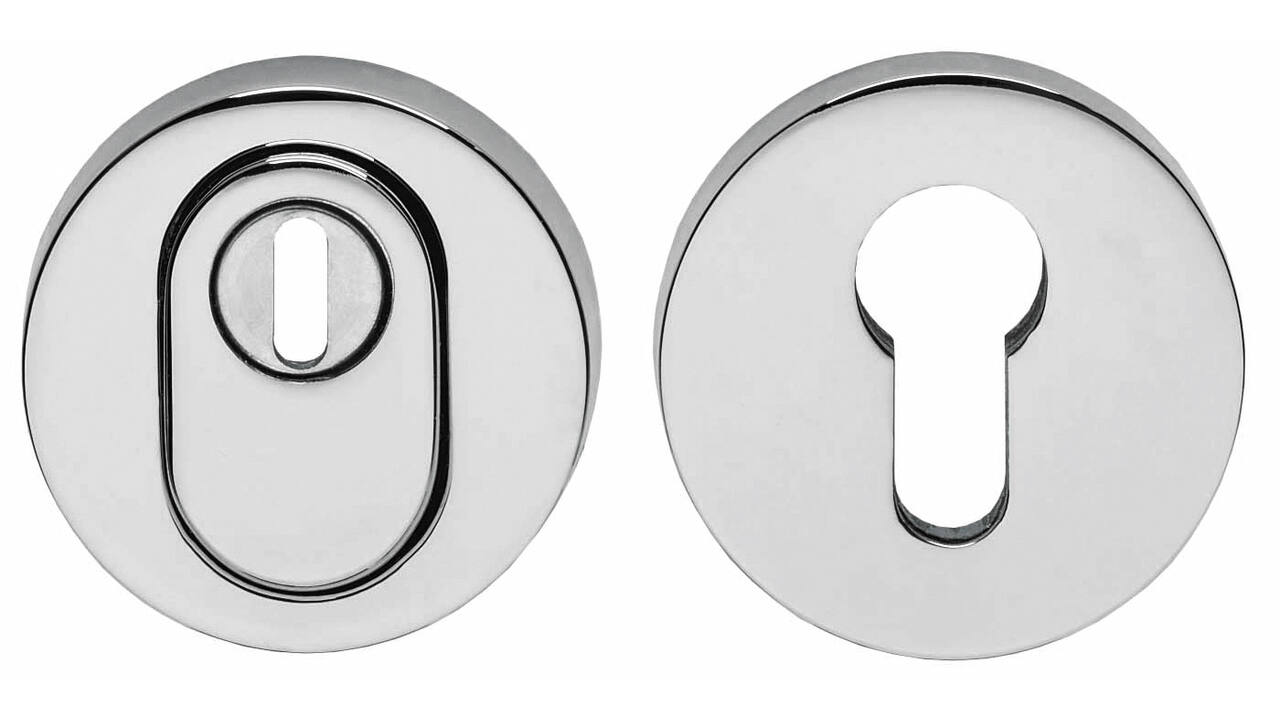 SKG3 veiligheidsrozetten rond verdekt ø55x12mm profielcilindergat met kerntrekbeveiliging chroom