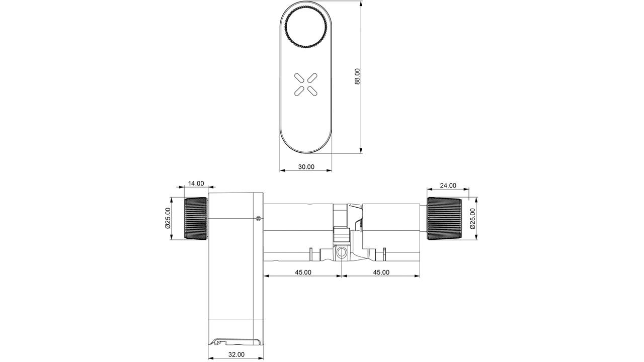 Black X Smart Lock 35/35mm - 45/45mm chroom