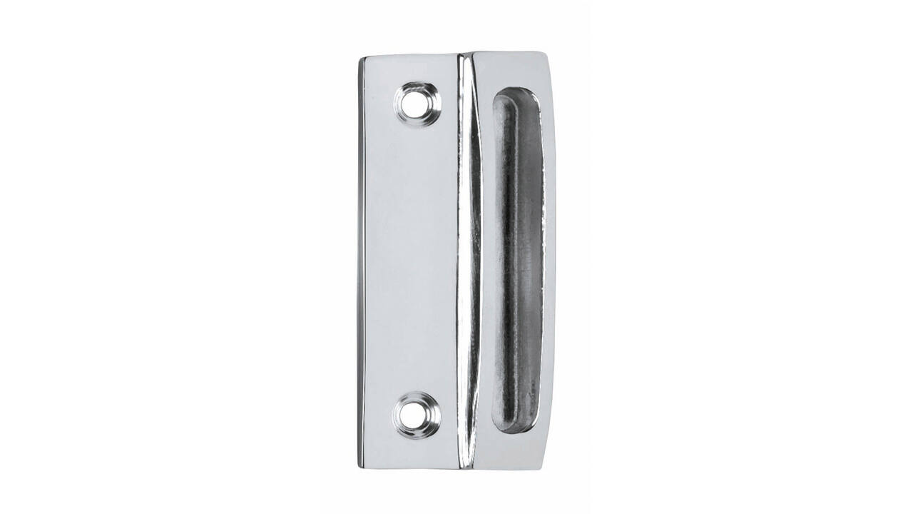 Sluitplaat + kom 70x30mm chroom