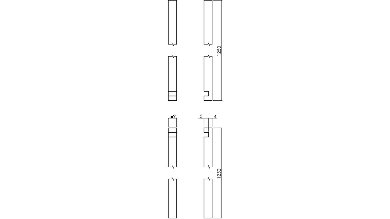 Stangenset tbv pomp-espagnolet 125cm chroom