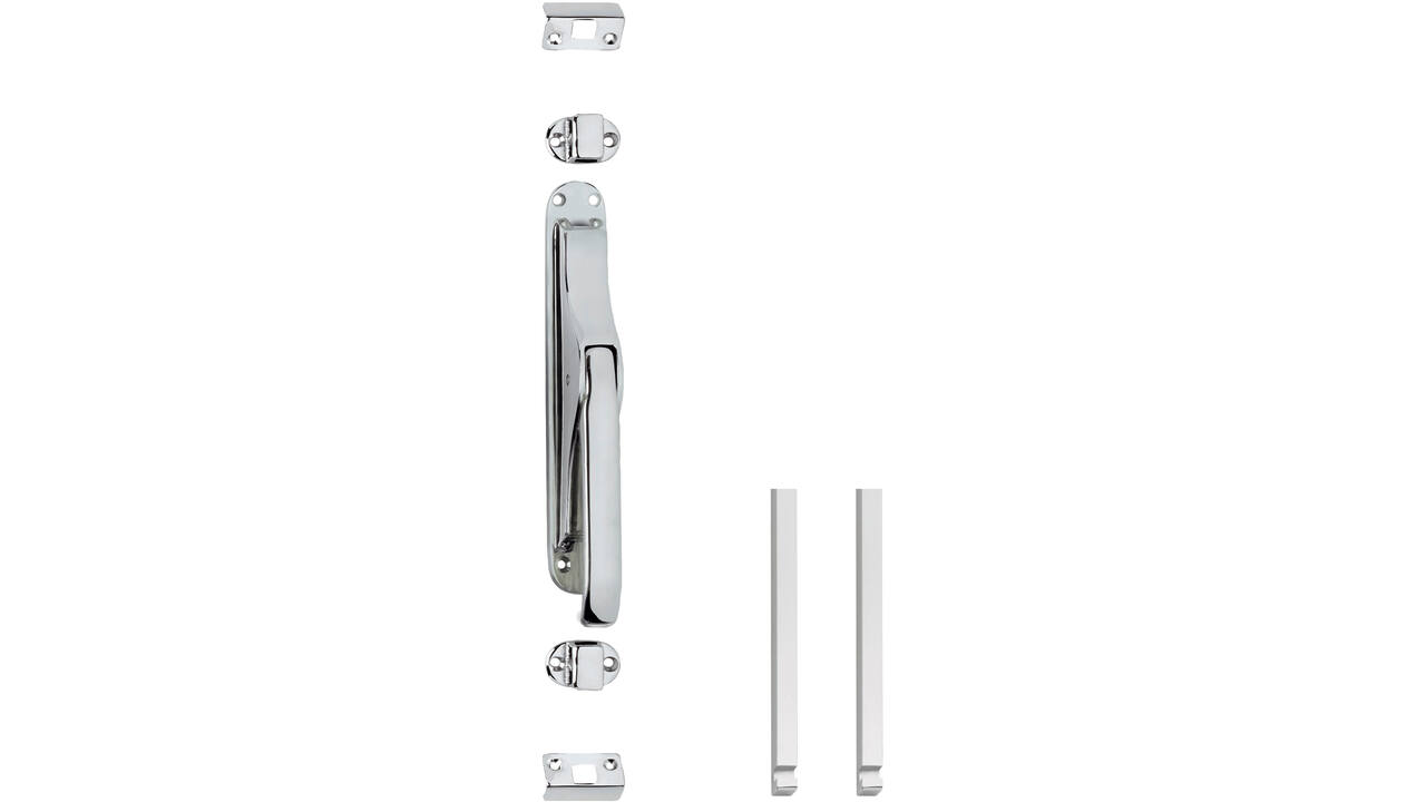Set pomp-espagnolet inclusief stangenset 2x 1250mm verchroomd