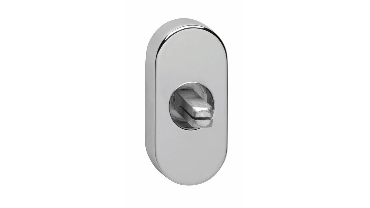 Basisplaat ovaal tbv raamkruk hals ø18mm chroom
