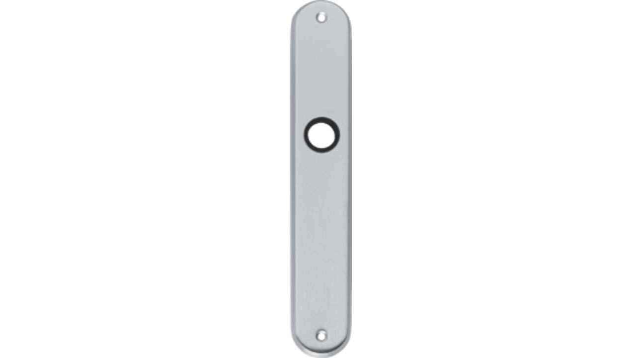 Schilden ovaal 236x37x9mm sleutelgat 56mm chroom mat