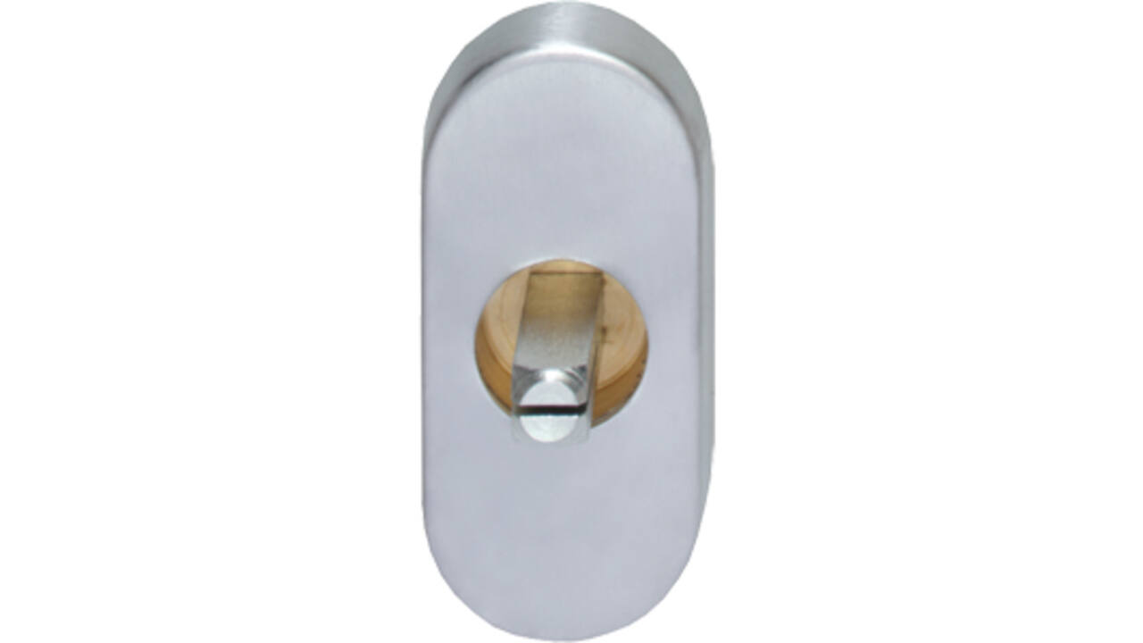Basisplaat ovaal tbv raamkruk hals ø18mm chroom mat