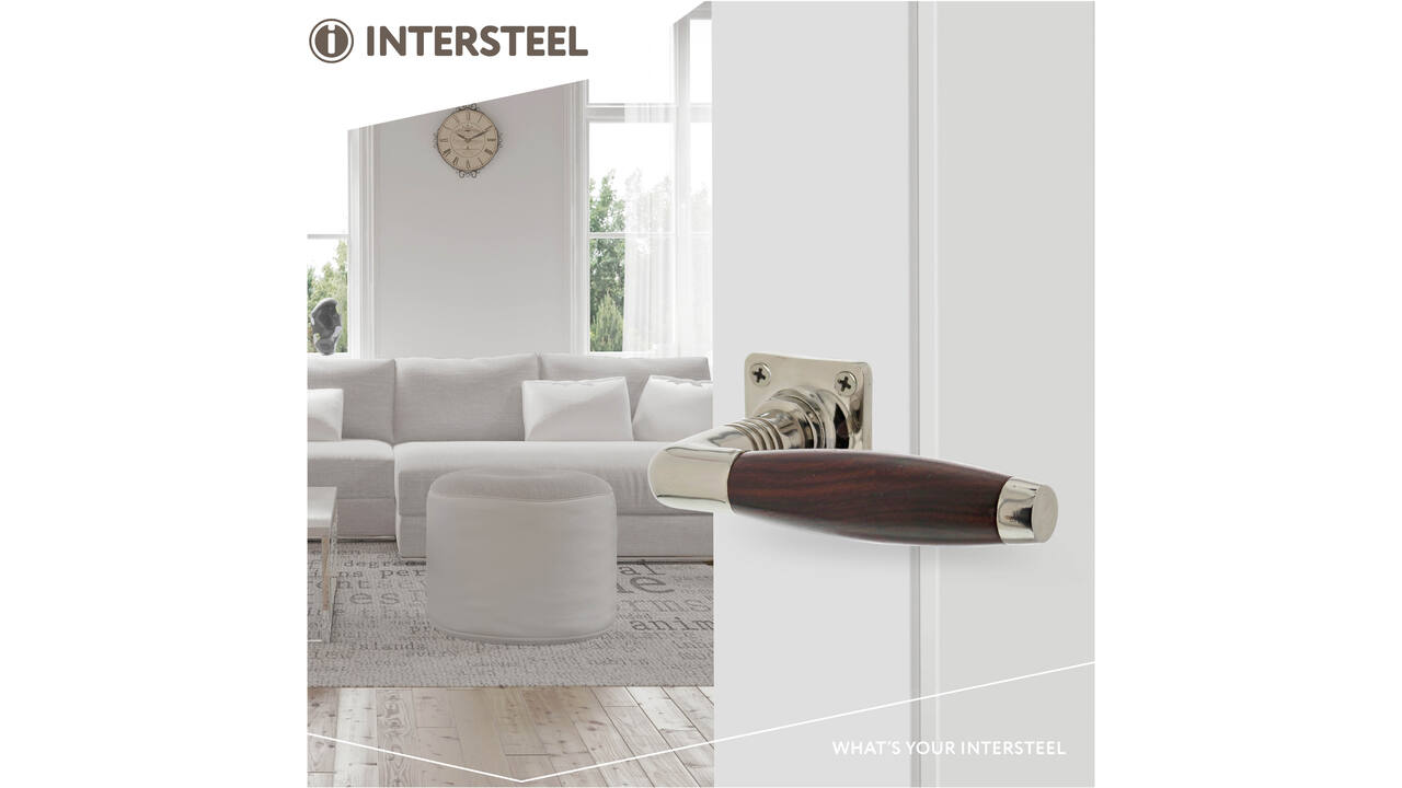 Deurkruk Ton basic met rozet 38x38x6mm nikkel/palissander
