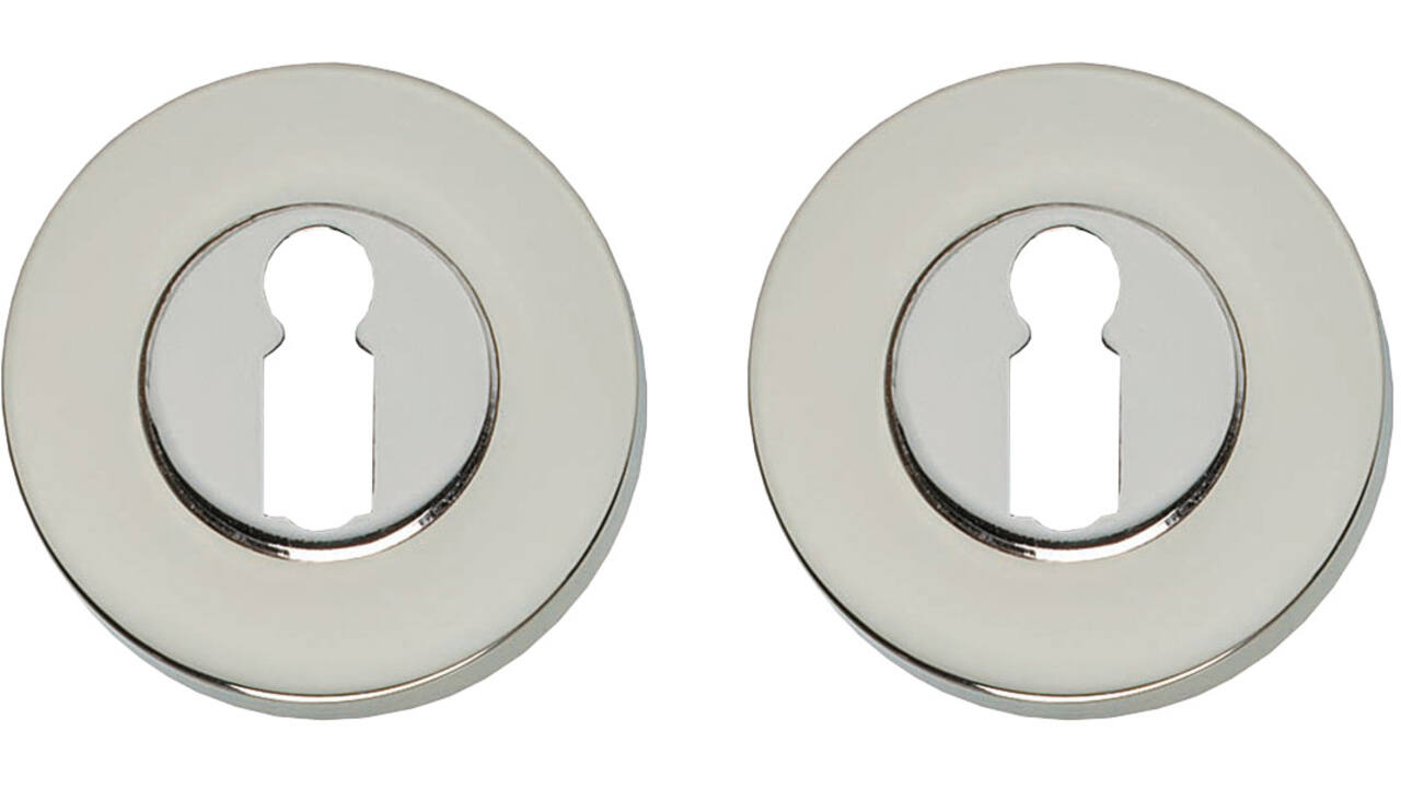 Sleutelrozetten verdekt ø50x8mm nikkel