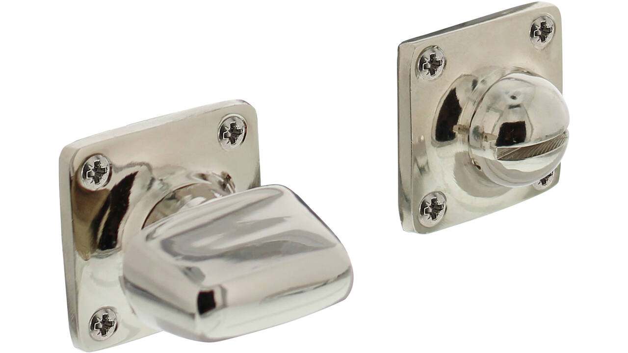WC-sluiting basic 38x38x5mm met stift 8x8mm nikkel