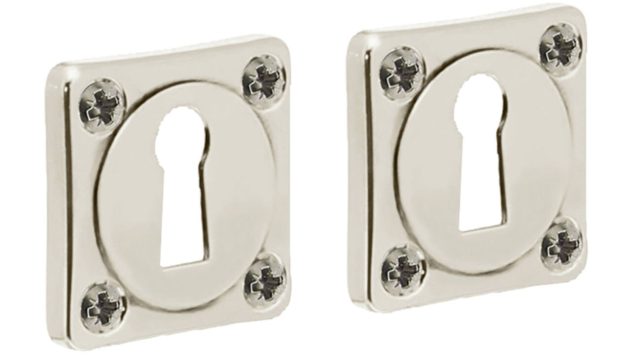 Sleutelrozetten basic 38x38x5mm nikkel