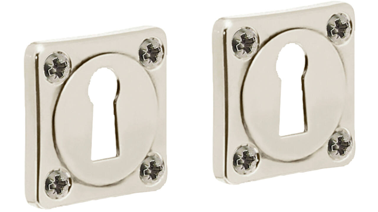 Sleutelrozetten 38x38x5mm nikkel