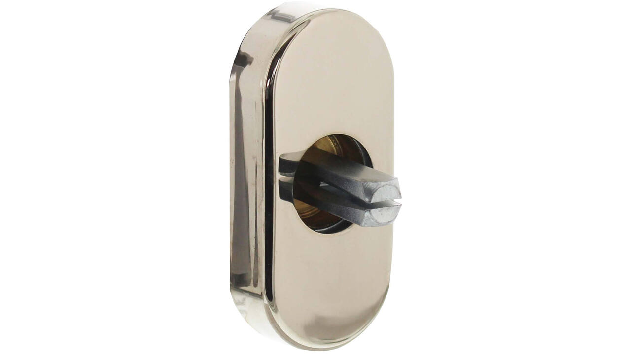 Basisplaat ovaal tbv raamkruk hals ø18mm nikkel