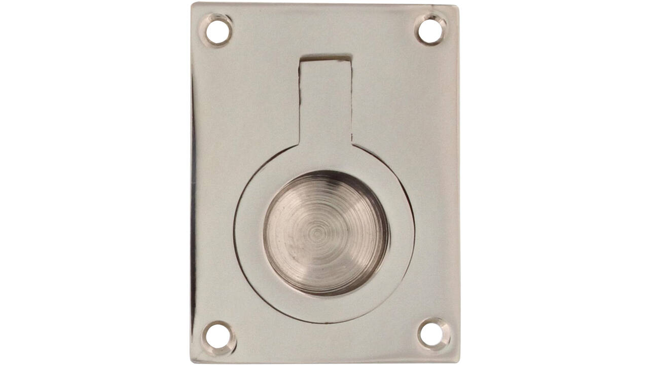 Luikring recht 50x39mm nikkel