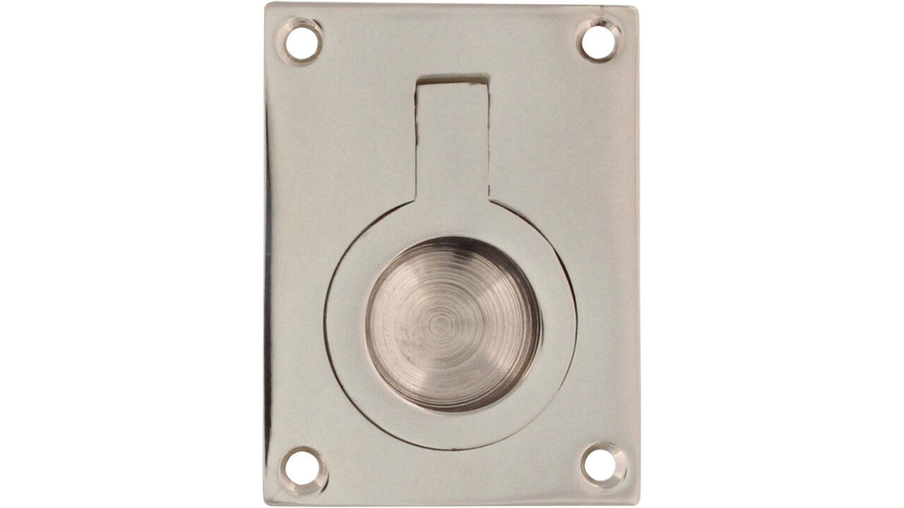 Luikring recht 65x49mm nikkel