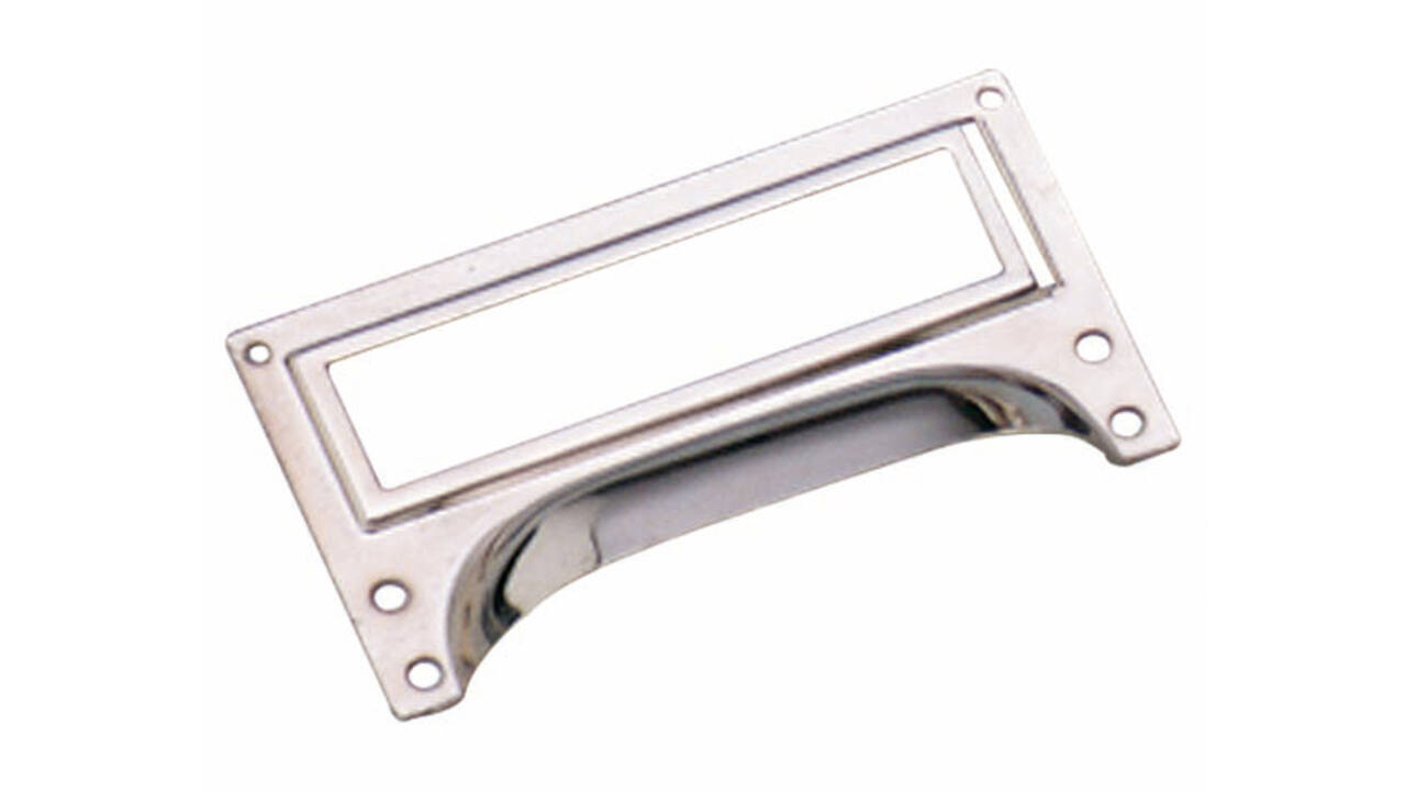Etiketgreep 73 x 43mm nikkel