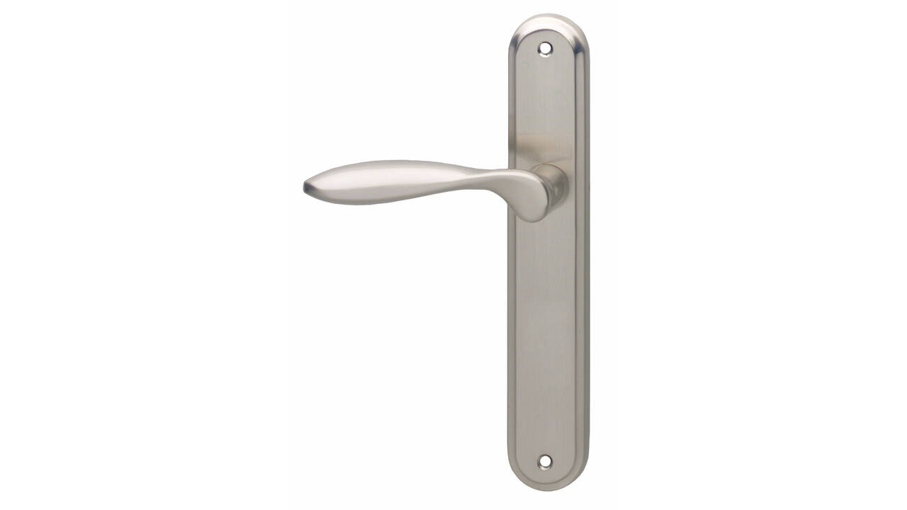 Gatdeel links George op schild ovaal 242x43mm blind nikkel mat