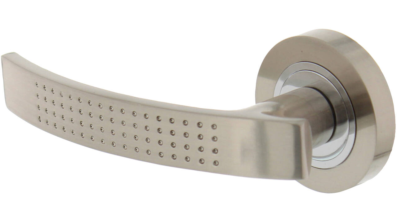 Gatdeel links William op rozet verdekt ø52x10mm met nokken chroom/nikkel mat