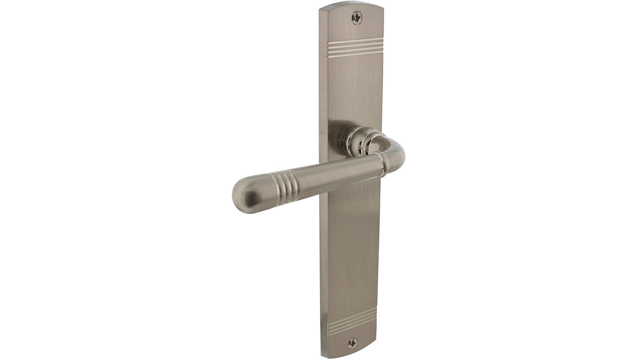 Gatdeel links Helena op schild afgerond 235x45mm blind nikkel mat