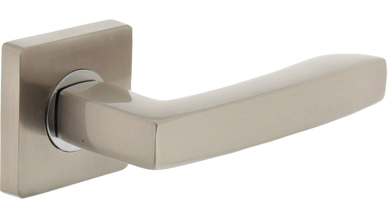 Gatdeel rechts Dean op rozet verdekt 55x55x10mm met nokken chroom/nikkel mat