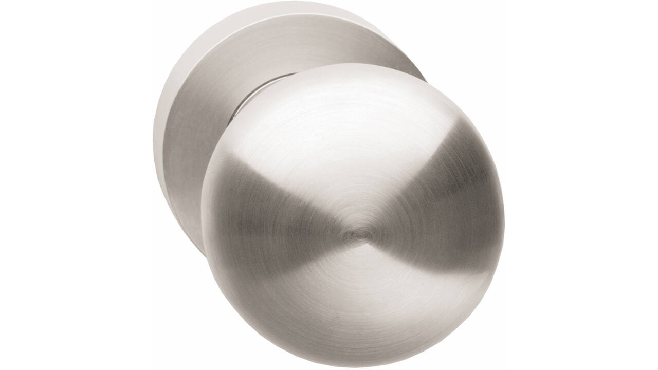 Knoprozet verdekt ø52x10mm met nokken en vaste knop paddenstoel met wisselstift nikkel mat