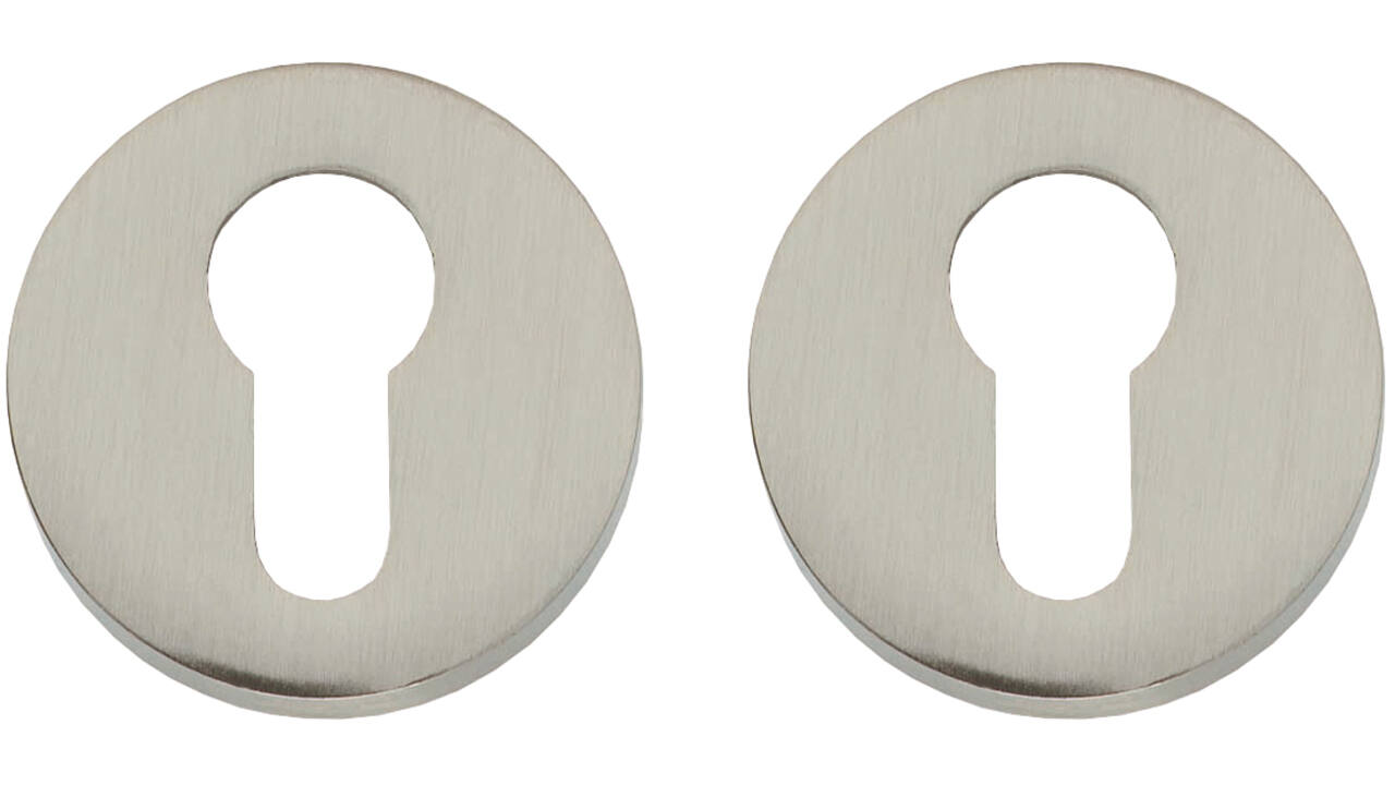 Cilinderrozetten verdekt ø50x8mm nikkel mat