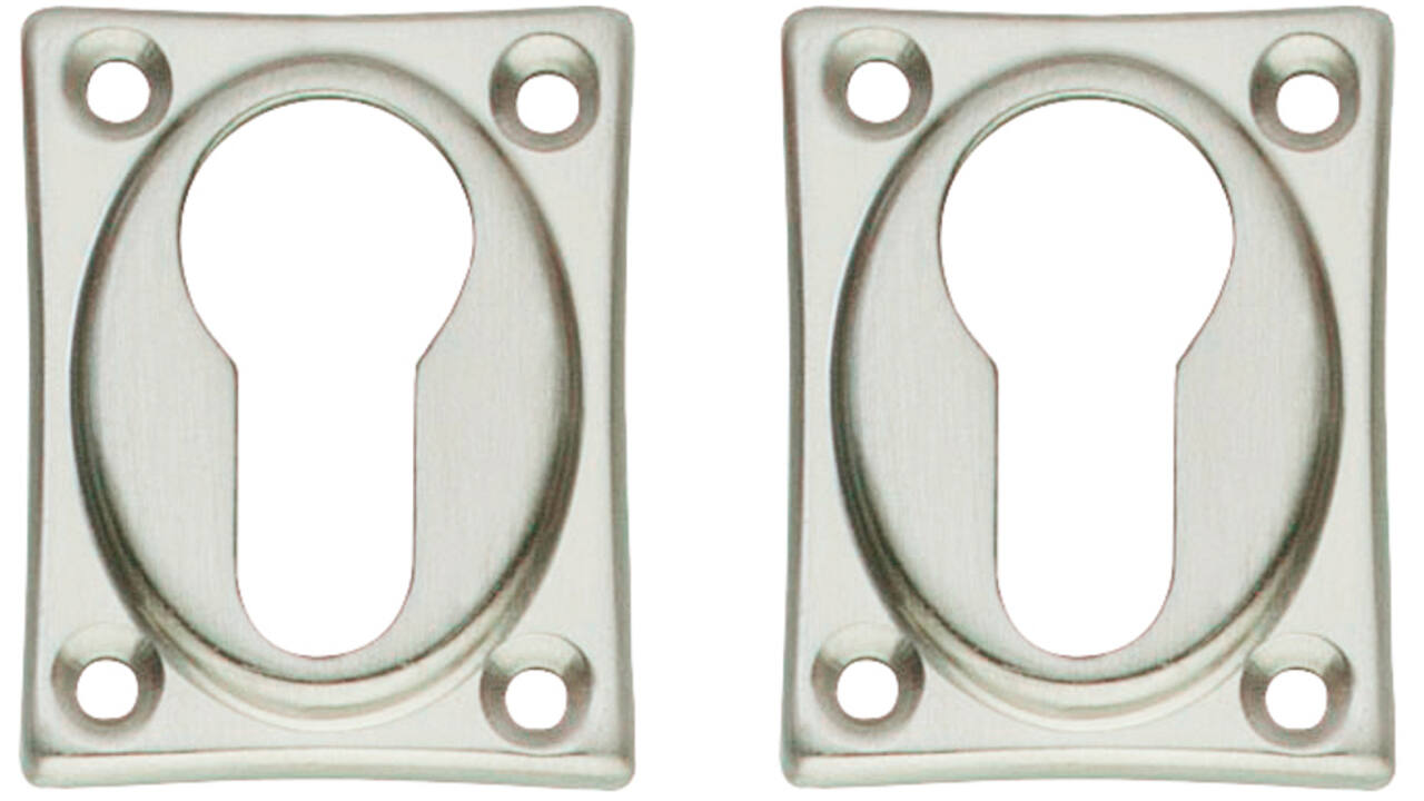 Cilinderrozetten 47x37x5mm nikkel mat