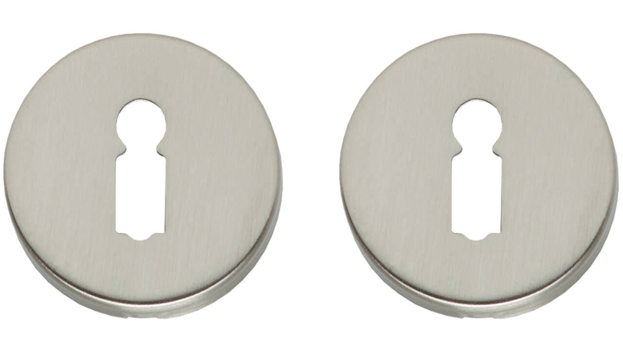 Sleutelrozetten verdekt ø49x7mm nikkel mat