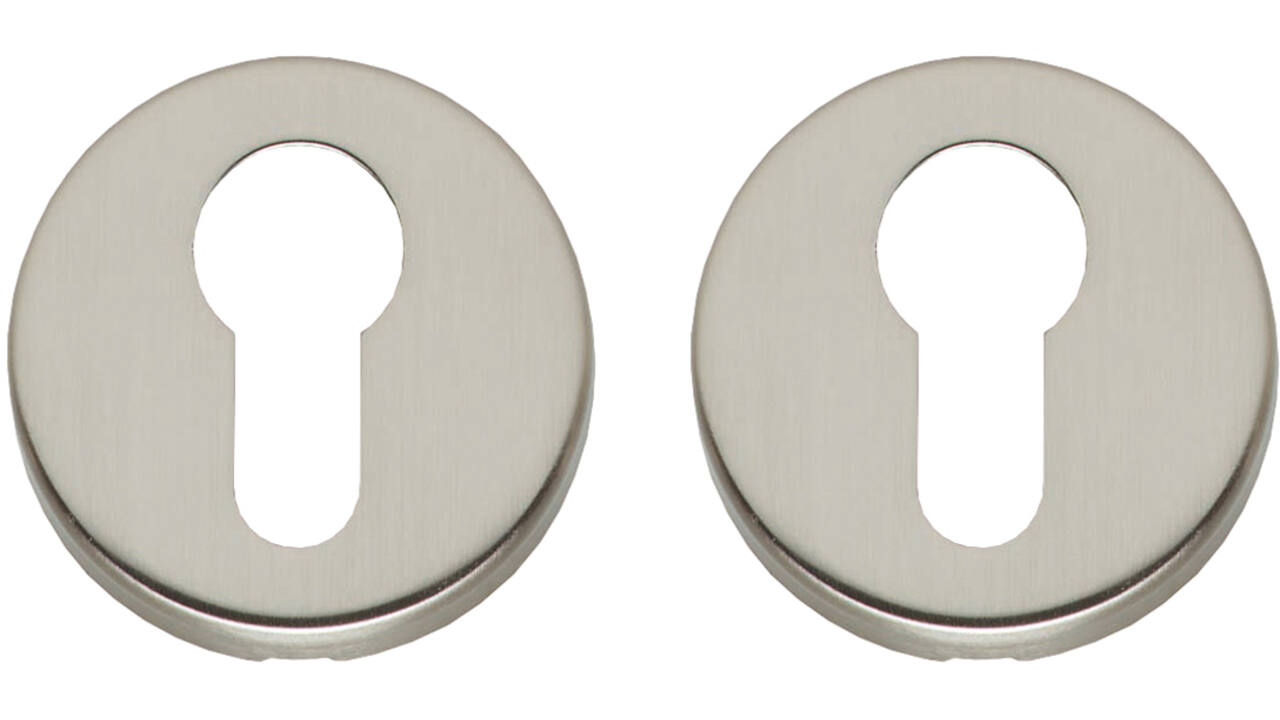 Cilinderrozetten verdekt ø49x7mm nikkel mat