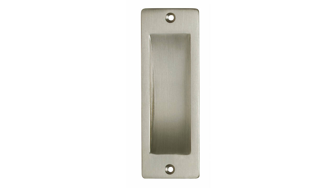 Schuifdeurkom rechthoekig 120x40mm opschroevend nikkel mat