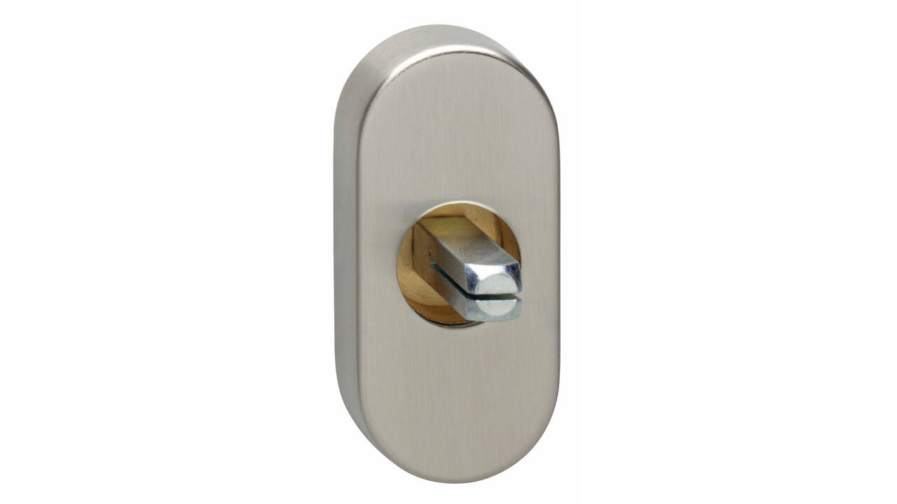 Basisplaat ovaal tbv raamkruk hals ø18mm nikkel mat