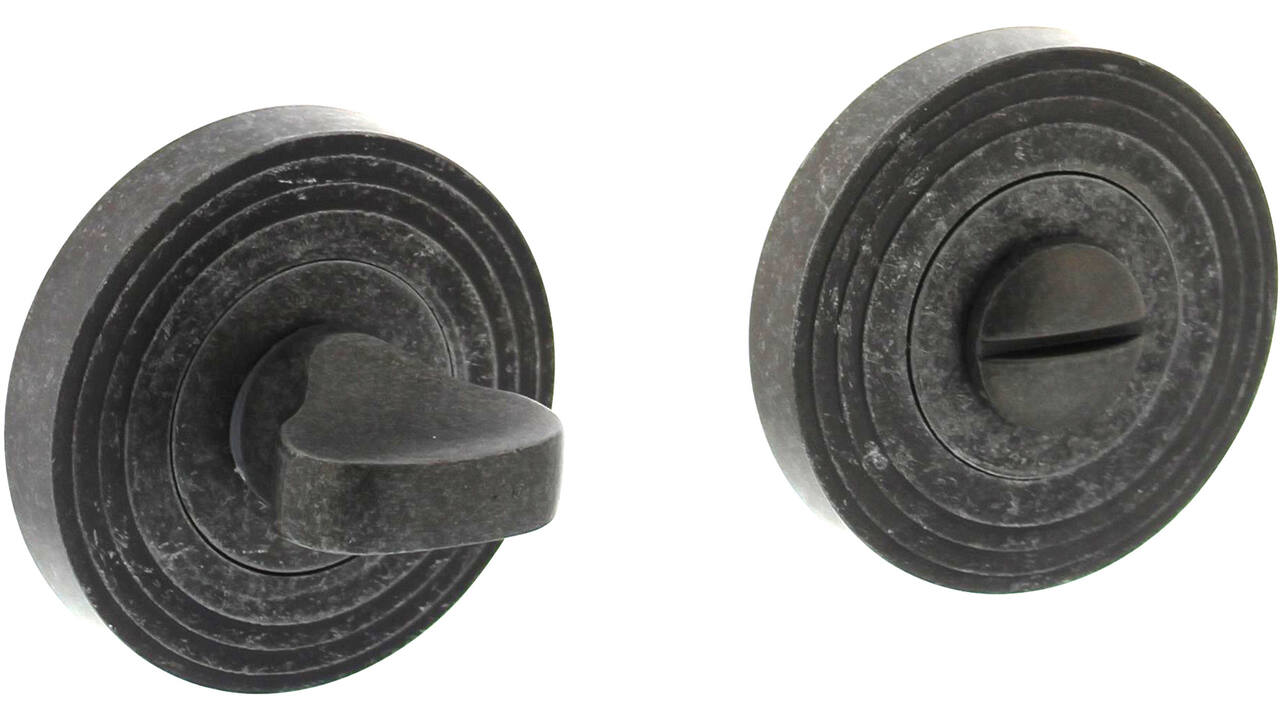 WC-sluiting verdekt met rillen ø55x10mm en nokken met stift 8x8mm oud grijs